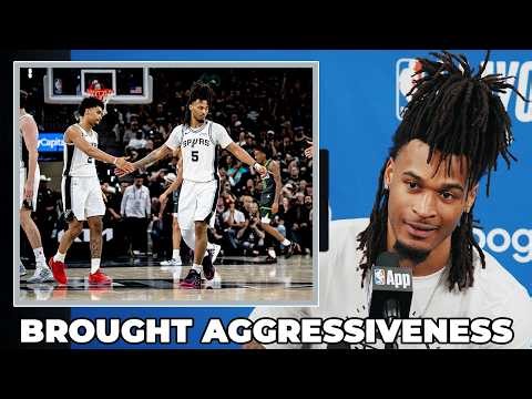 Stephon Castle on Spurs Responding to Adversity Well & Being Aggressive in Game 2 Win vs. Minnesota