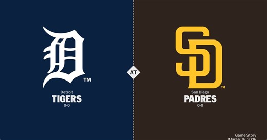 Detroit Tigers at San Diego Padres Game Story, Scores/Highlights - 03/26/2026
