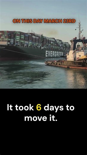 On This Day in 2021 — One Ship Almost Collapsed the Global Economy