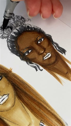 Black Hair Step-By-Step Copic Sketch Marker N7, N10 | Tutorial