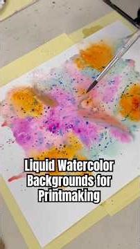 Liquid Watercolor Backgrounds for Linocuts