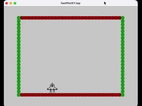 ZX Spectrum spaceship sprite test machine code