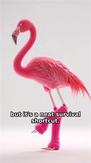 Why Flamingos Stand on One Leg: Heat and Balance
