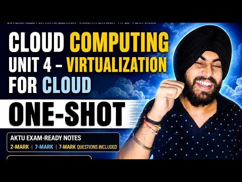 Cloud Computing Unit 4 One shot AKTU BOE82 | VIRTUALIZATION FOR CLOUD Unit 4 Aktu