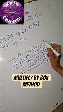 #you tube short #education maths short #Multiply by Box Method.