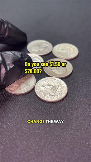 Do you see $1.50 or $78.00? #quarter #quarter #coin #coins