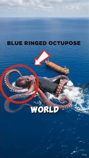 Deadliest Tiny Octopus in the World 😳 | Blue Ringed Octopus Fact”