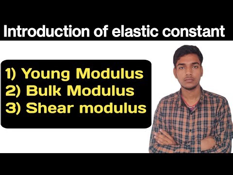 Young Modulus, Bulk Modulus & Shear Modulus Of Elasticity || Elasticity Constant || E, K & G