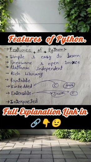 Python|Features Of Python Programming Language|Python For Beginners|Python Full Course| #python #ai