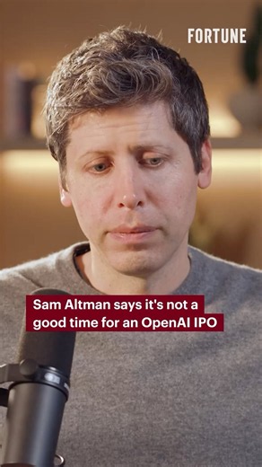 Sam Altman says it's not a good time for an OpenAI IPO #OpenAI #AI