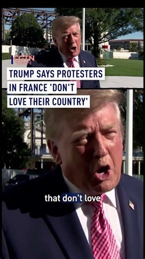 Trump says protesters in France 'don't love their country', blames immigrants