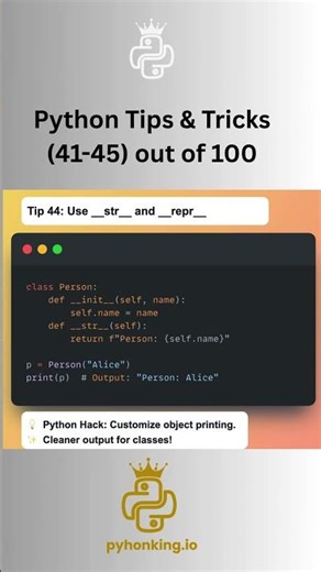 python tips and tricks 41-45