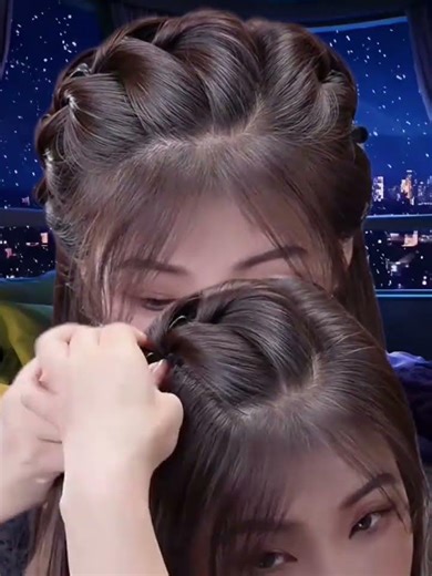 Easy Front Puff Crown Hairstyle Tutorial 💖 | Cute Everyday Hair Look