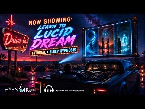 Sleep Hypnosis for Lucid Dreaming + Beginner Tutorial | Drive-In Movies & Guided Dream Exploration