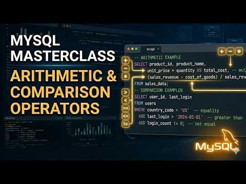 Chap 7 - MySQL Arithmetic & Comparison Operators in SELECT Queries | Complete Guide