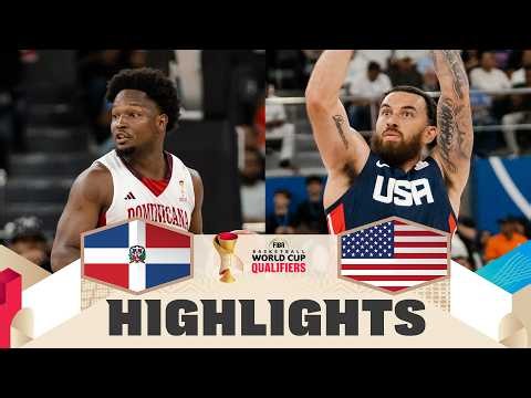 Dominican Republic 🇩🇴 v USA 🇺🇸 | Highlights | FIBA Basketball World Cup 2027 Americas Qualifiers