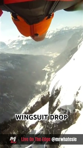 Winter Wingsuit BASE Jump In The French Alps. Which Way Is Down? | Credit @mrwhatesle