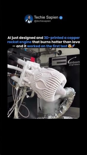 AI Creates a 3D-Printed Rocket Engine That Burns at 3,000°C 🤯🚀