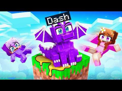 I Pretended to be a BABY DRAGON in ONE BLOCK in Minecraft!