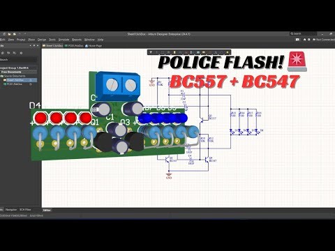 Police Flasher Circuit: Dual LED Chaser Effect | Design in Altium Designer