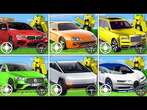 What if I DRIVE ALL SUPER CAR in Minecraft ? NEW BEST CAR BRANDS !
