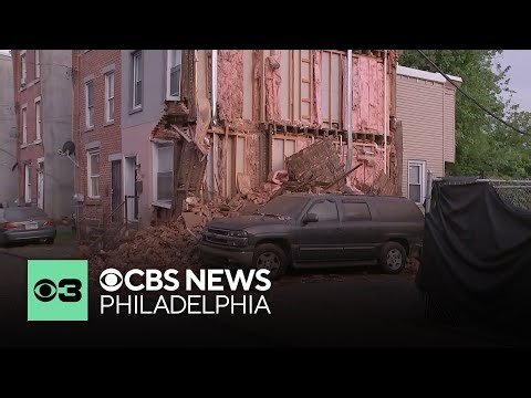 Crews demolish home that partially collapsed in Nicetown-Tioga section of Philadelphia