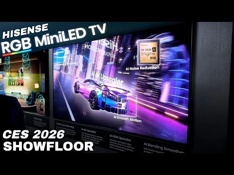 Hisense RGB MINI LED EVO, UR8, UR9 CES 2026 SHOWFLOOR