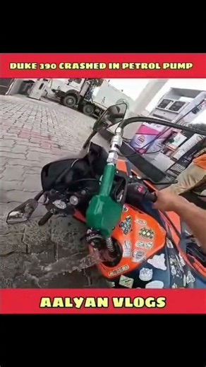 Aalyan vlog crash 💥 in patrol pump 😭 #viral #trending #superbike #travel #explore #feed #india