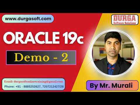 ORACLE 19c tutorials || Demo - 2 || by Mr. Murali On 17-03-2026 @9AM (IST)