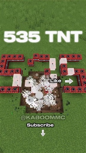 535 TNT EXPLOSION ON MINECRAFT #minecraft #tnt