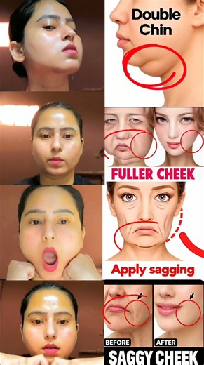 ♨️🤯📛 CHEEKS LIFT + EYE BAGS REMOVAL + DOUBLE CHIN + ANTI-AGING #shorts