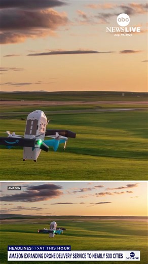 Retail giant Amazon will expand drone delivery to nearly 500 cities and towns in the United States -- a sixfold increase from its current footprint -- by the end of 2026, the company announced on Wednesday. Read more at the link in bio.