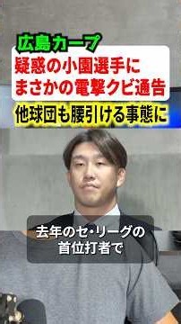 広島カープが疑惑の小園選手に電撃クビ通告！！首位打者でも容赦なし #ニュース #解説 #時事ネタ