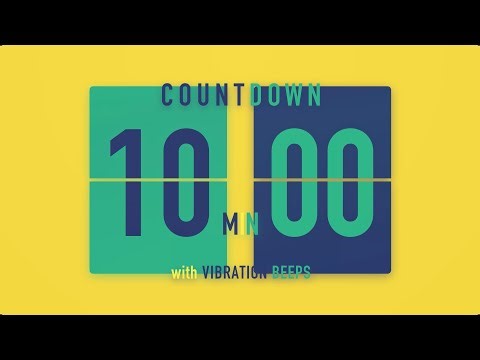 10 Minute Countdown Timer ⚡️ Flip Clock with Vibration Beeps