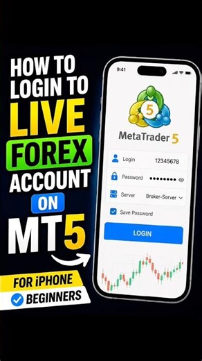 iPHONE MT5 NEW TRADERS see How To login to Your Forex Trading account on MT5 📊💲💰#shorts