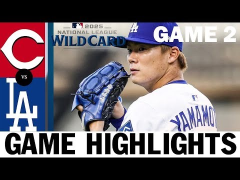 Cincinnati Reds vs Los Angeles Dodgers NL Wild Card Game 2 Highlights (10/01/25) | MLB Highlights