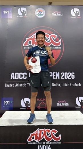 Riken Ngomle wins gold at ADCC India Open