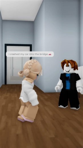 I crashed my car into the bridge 🚗 #roblox #brookhaven