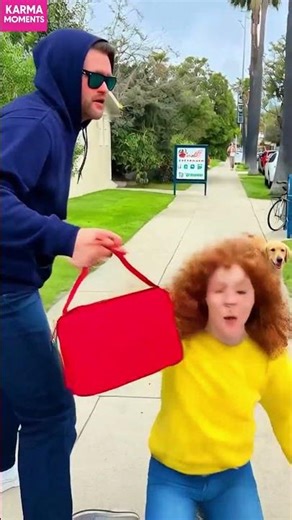 Karma 🐶 Dog's Instant Heroic Act Saves Woman! #karma #doghero #shorts