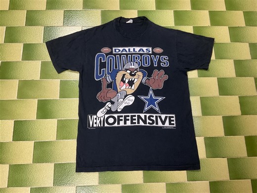 Vintage 1993 NFL Dallas Cowboys Warner Bros Taz Very Offensive T-shirt Fits L-XL - Etsy