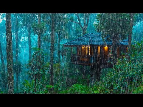 GOODBYE STRESS + Get a Deep Sleep in 5 Minutes - Perfect Sound of Rain in the Forest