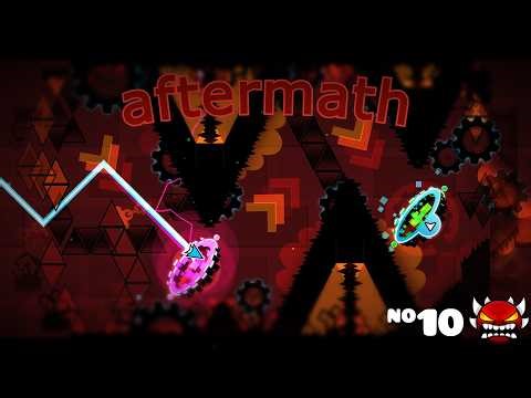 aftermath 100% by IIExenityII | Extreme Demon #10 | Geometry Dash