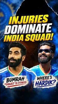 Injuries dominate India squad! 👀 #AFGvIND #JaspritBumrah