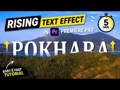 Create Rising Text Effect in Premiere Pro in Just 5 Minutes 🔥