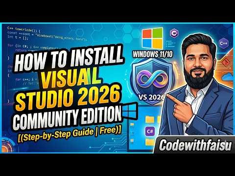 How to Install Visual Studio 2026 Community Edition on Windows 10/11 (Beginner Guide) | Hindi | Urdu