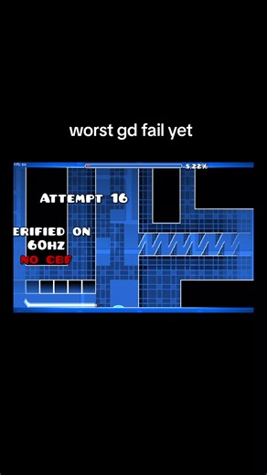 Geometry Dash: The Ultimate 31 Frame Perfects Challenge Fail