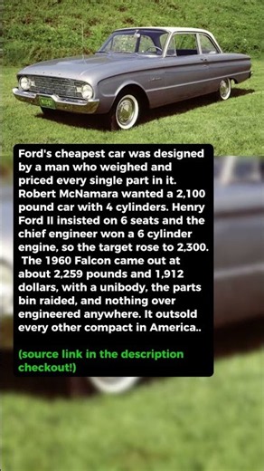 Ford Weighed and Priced Every Part in This Car Before Building It #shorts #car #automobile