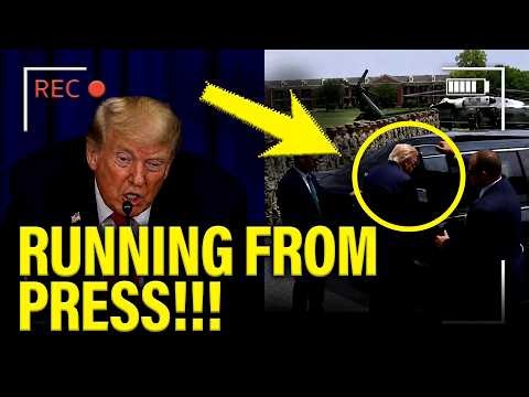 Trump RUNS AWAY from PRESS as WAR EXPLODES!!!