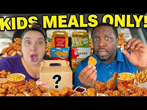 Trying ONLY Kids Meals From FAST FOOD Restaurants For 24 HOURS!