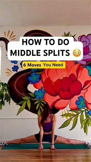 6 Secret Exercises for a Deeper Middle Split😎 #flexibility #stretching #yoga #shorts